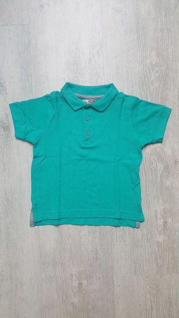Polo manches courtes DPAM vert turquoise 3 ans