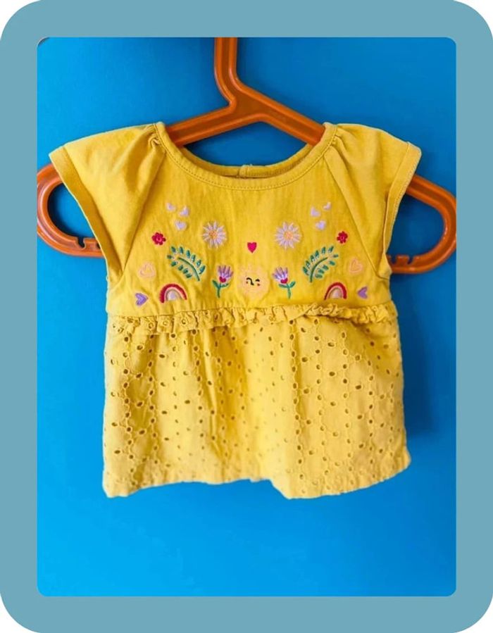 Magnifique t-shirt manches courtes bébé fille 6 mois sergent major