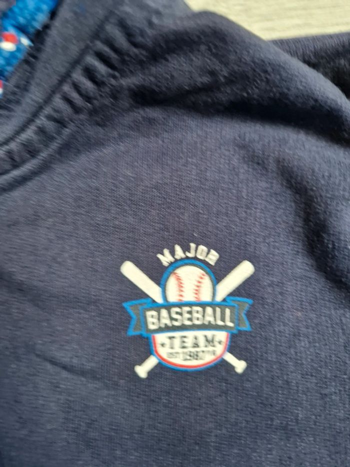 Gilet zippé bleu marine Sergent Major 11 ans base-ball - photo numéro 2