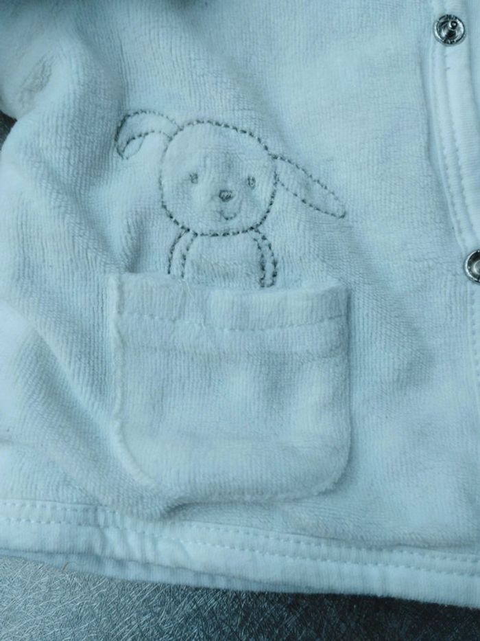 Blouson polaire blanc 1 mois fille Auchan - photo numéro 3