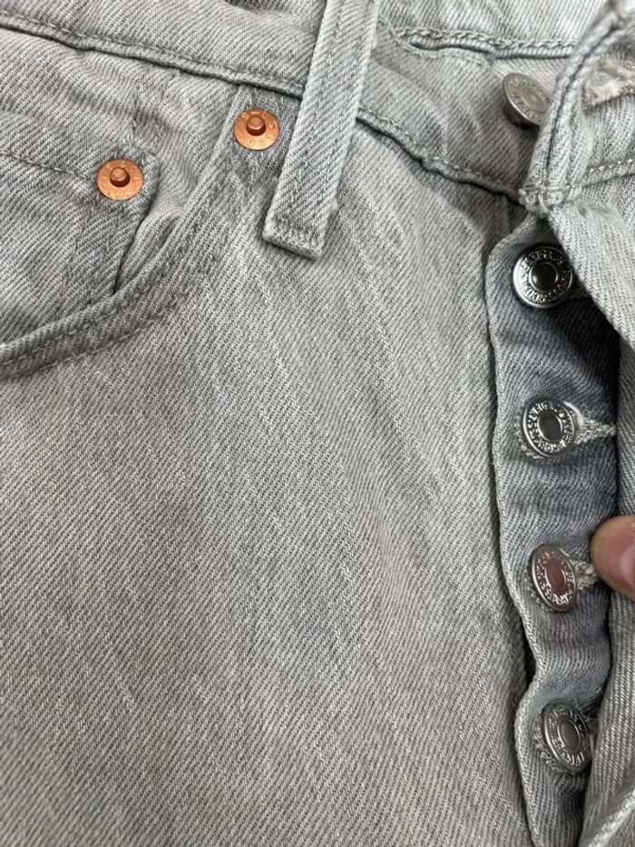 Jeans Grey Levi's 501 Skinny Women's US W26 x L28 - photo numéro 9