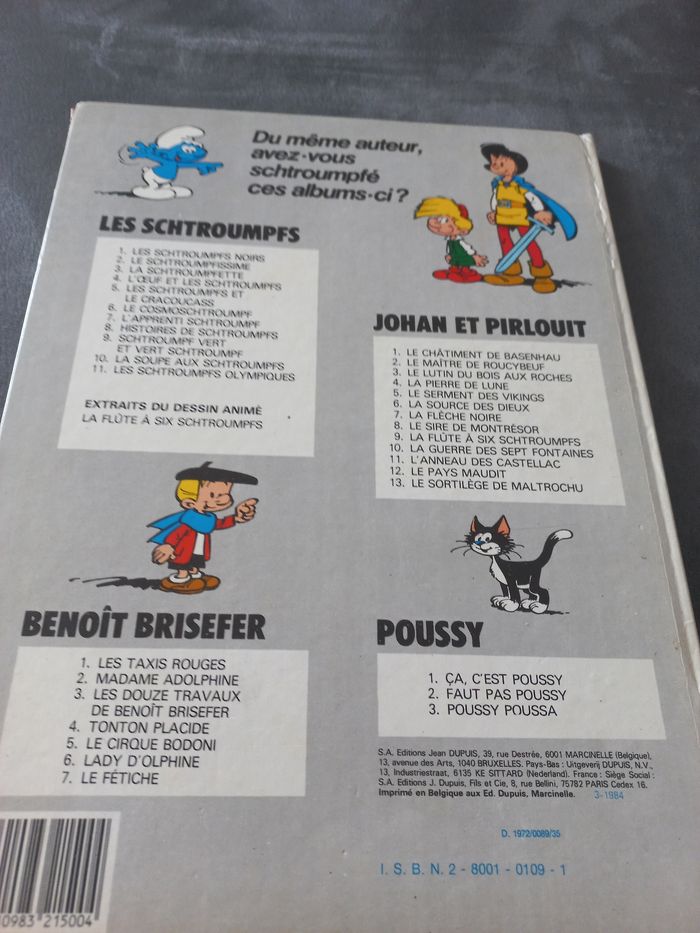 Bd le schtroumpfissime 2 histoires de schtroumpfs - photo numéro 3