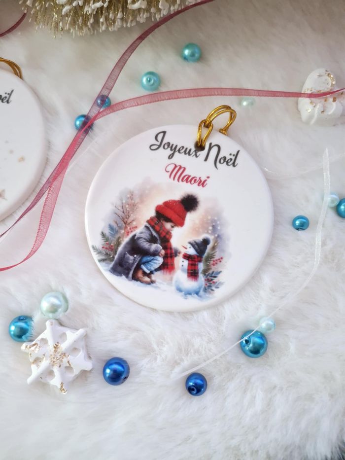 Boule de Noël en céramique Personnalisée - photo numéro 3