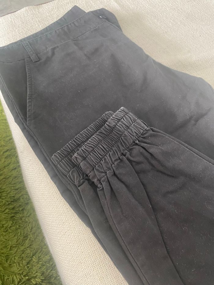 Pantalon noir élastique en bas du pantalon taille L TBE - photo numéro 4