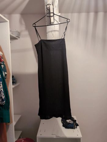 Robe sans bretelles noire fashion studio