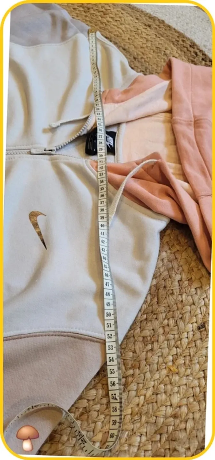 Veste à capuche Nike - Taille M Oversize - Homme - Très bon état - Blanc cassé - photo numéro 10