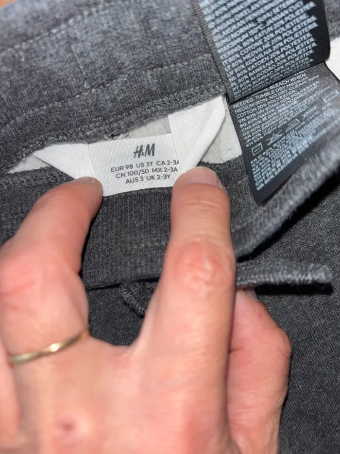 Bas de jogging gris chiné H&M 2/3 ans - photo numéro 2