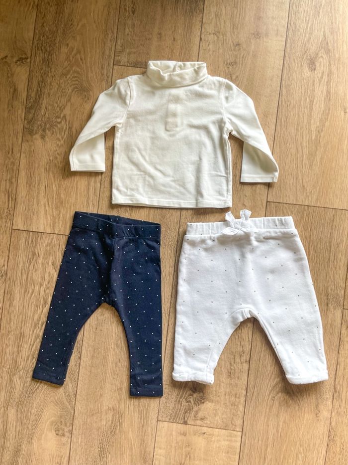 Lot vêtements bébé fille Kiabi taille 6 mois - photo numéro 1