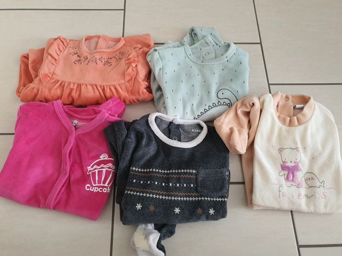 Lot de 5 pyjamas chaud 1 pièce