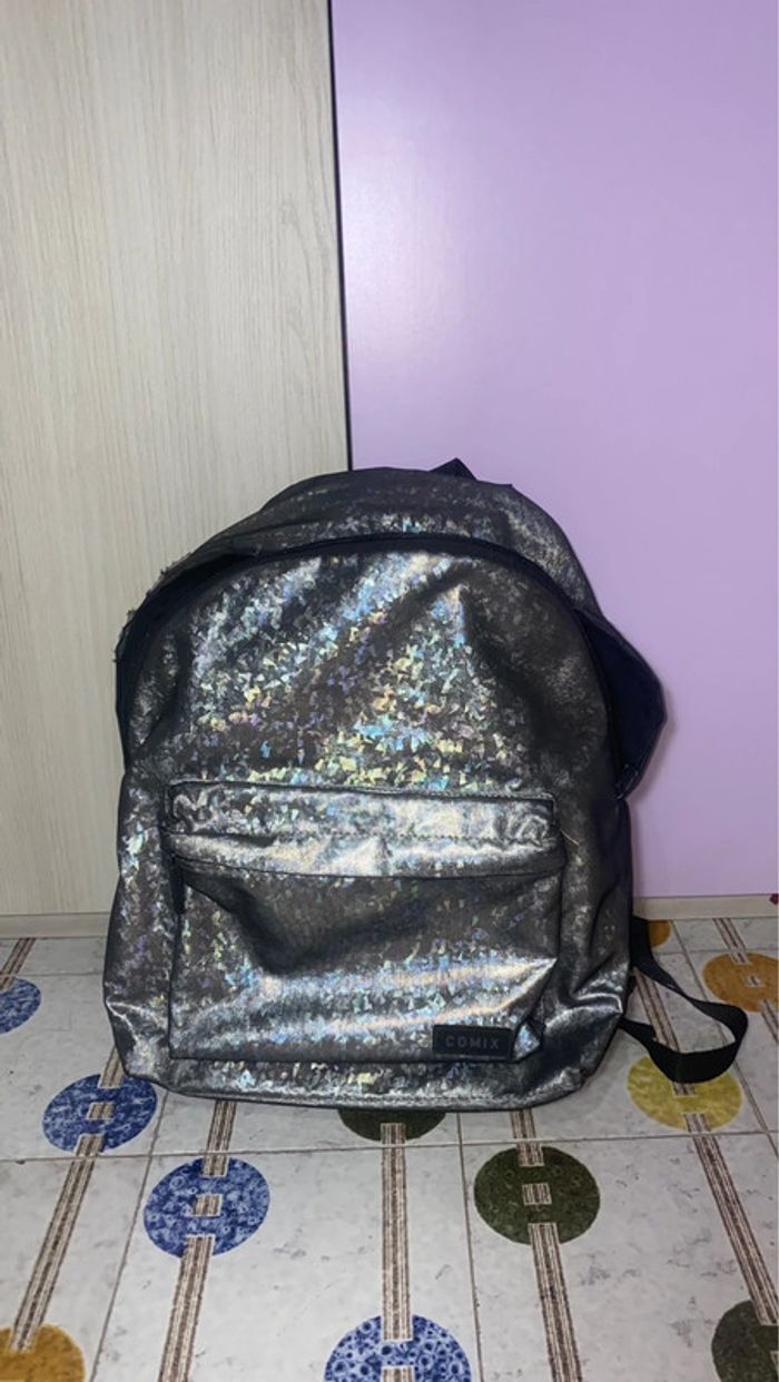 sac à dos de bande dessinée en argent cassé - photo numéro 2