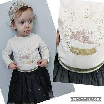 23 24 mois 2 ans ensemble Teeshirt et jupe ( sans bandeau)