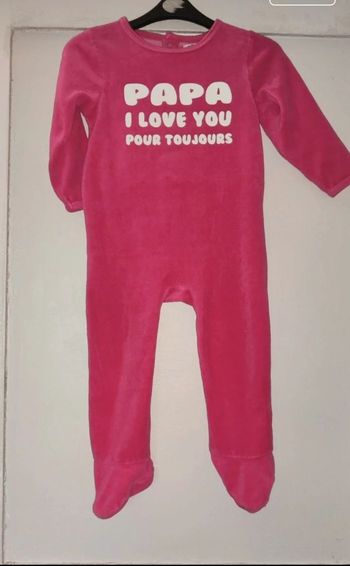 🌞Pyjama 1 pièce 24m Gemo🌞(papa i love you pour toujours)👒 envoye aujourd'hui ou demain👒