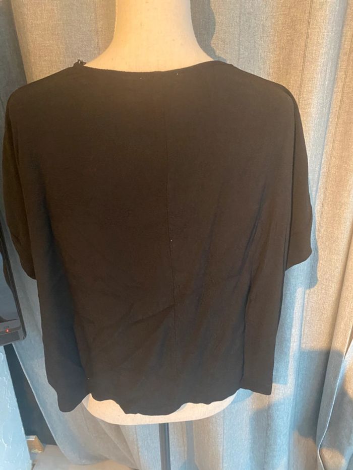 Top noir broderie orfeo M/L - photo numéro 3