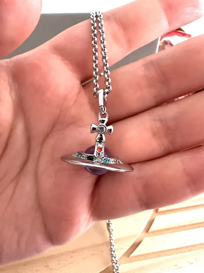 🪐Collier Vivienne Westwood Orb Violet - photo numéro 8
