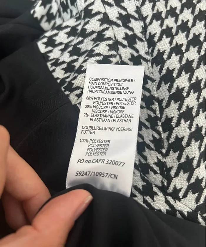 Blazer pied de poule noir et blanc Damart - photo numéro 8