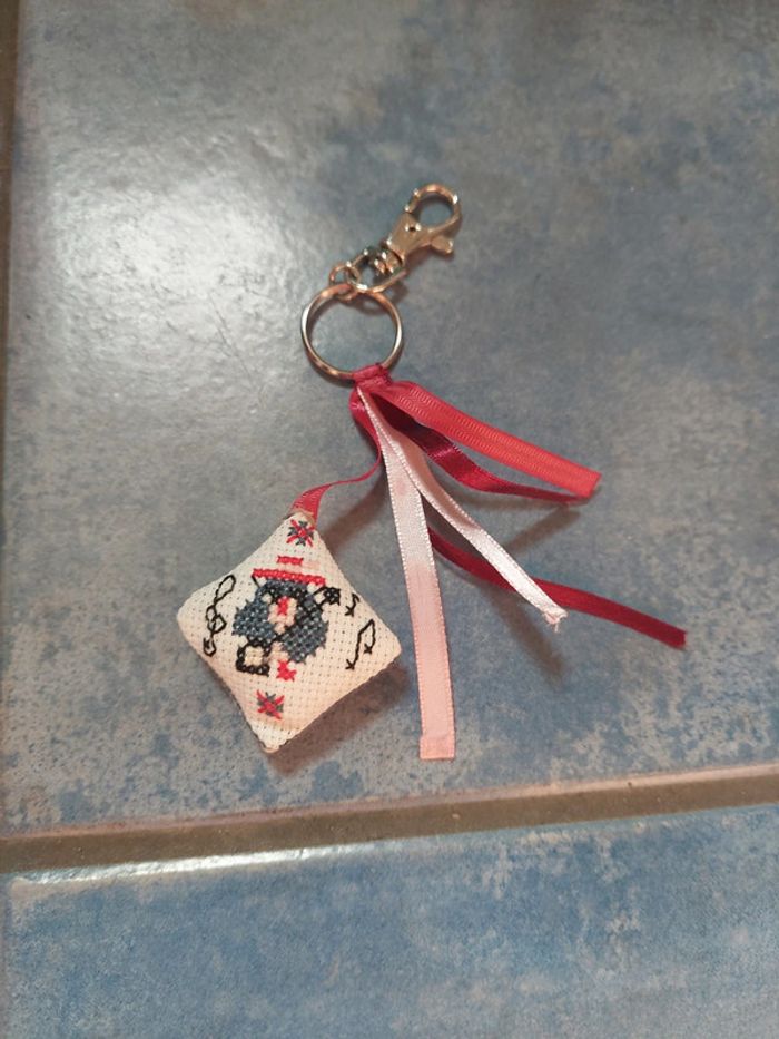 Porte clé fait main oiseau