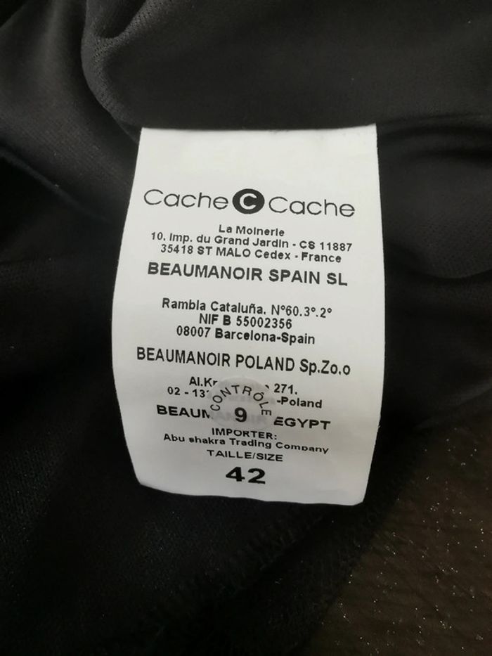 Robe. Noir pailleté. Taille 40.Cache Cache - photo numéro 10