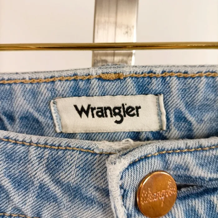 Jean Wrangler Westward bootcut taille 28 (38FR) L32 coupe flare bleu clair taille haute A1340 - photo numéro 5