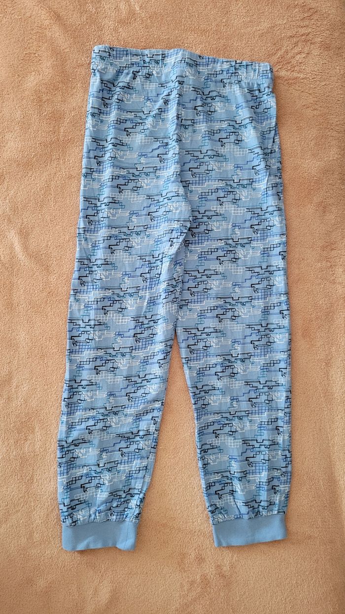 Pyjama à manches longues noir et bleu 8 ans - photo numéro 9