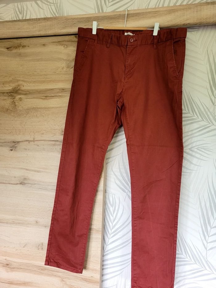 Pantalon chino homme taille 46 terra cota - photo numéro 2