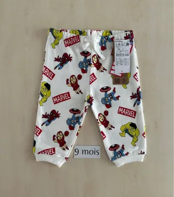 Pantalon Marvel Kiabi garçon 9 mois 69-72 cm