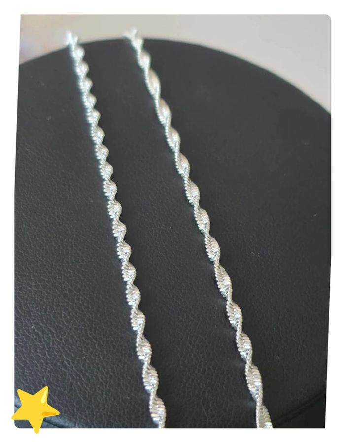Collier maille Torsadé 2mm 40cm - photo numéro 2