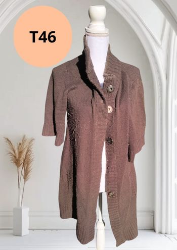 Veste longue manches courtes T46 Camaïeu