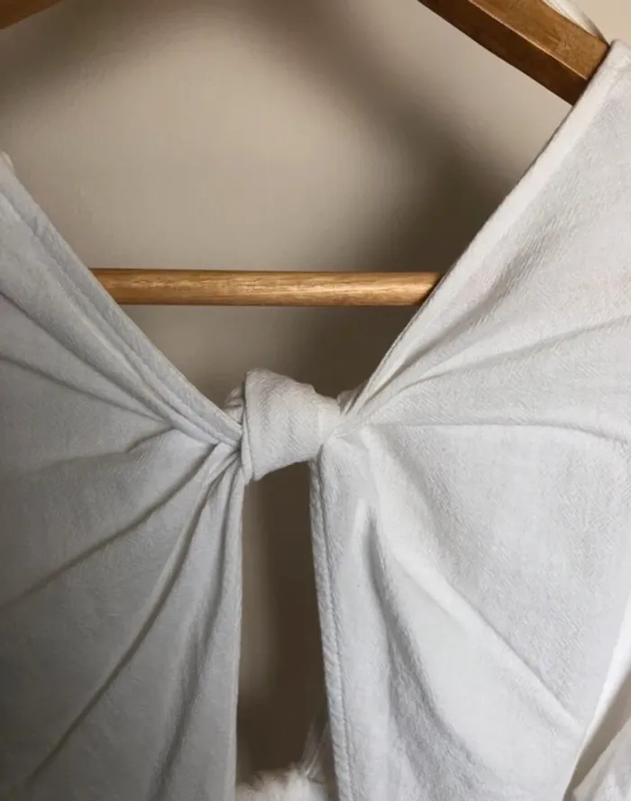 Robe H&M 38 - 100% coton blanc, dos nu - photo numéro 8