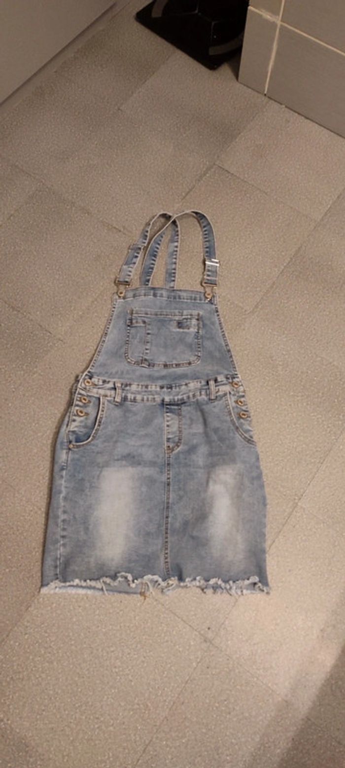 Salopette jupe en jean