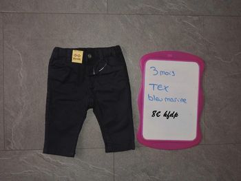 pantalon TEX bleu marine taille 3 mois