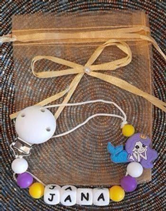 Attache tétine personnalisé avec pochette cadeau - photo numéro 2