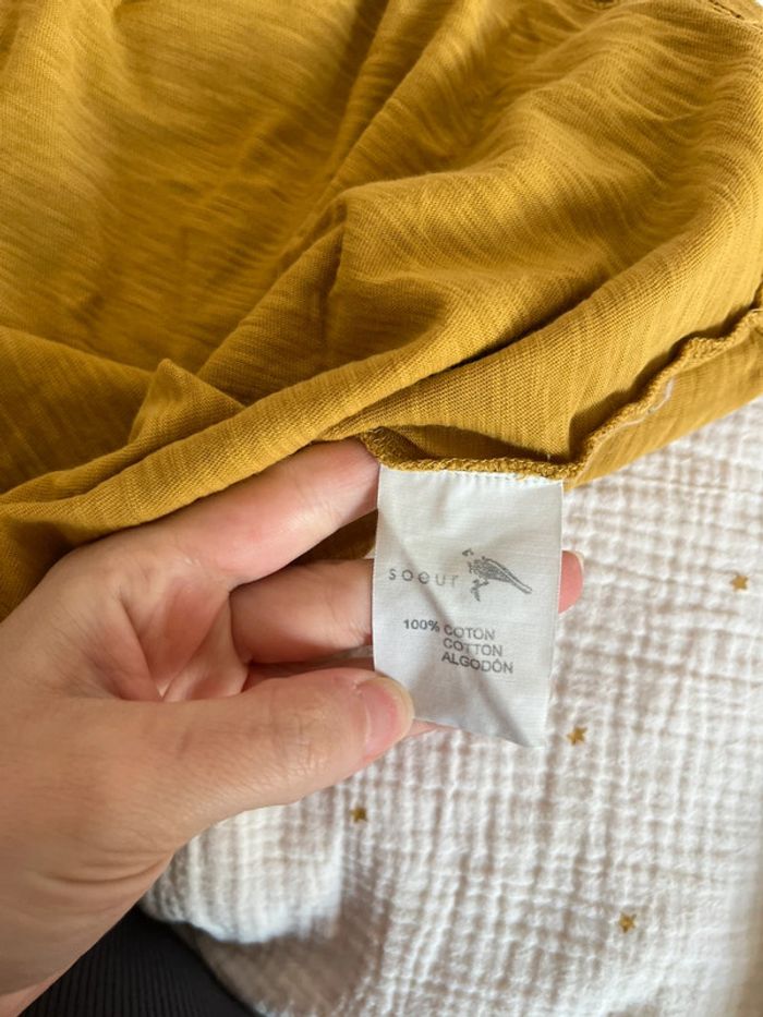 Tee shirt jaune - Sœur - M - photo numéro 6