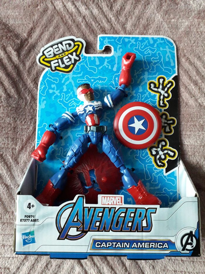Figurine Marvel Avengers Captain America Bend & Flex neuve