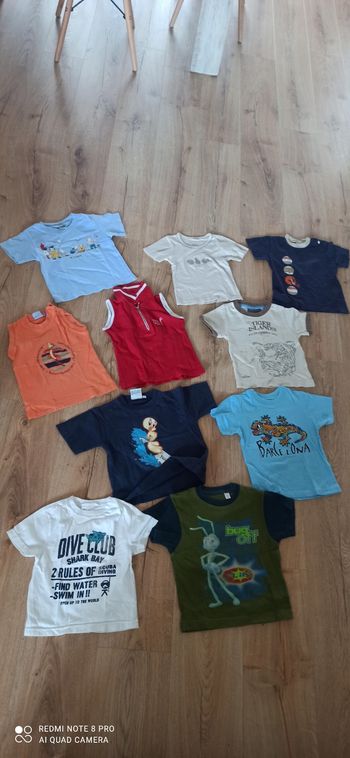 Lot de 10 t shirts 2 ans