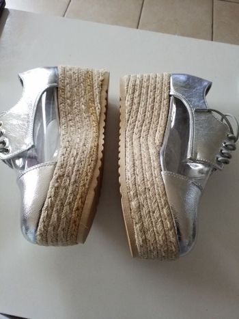 Chaussures plateforme transparente argenté pointure 40 neuve