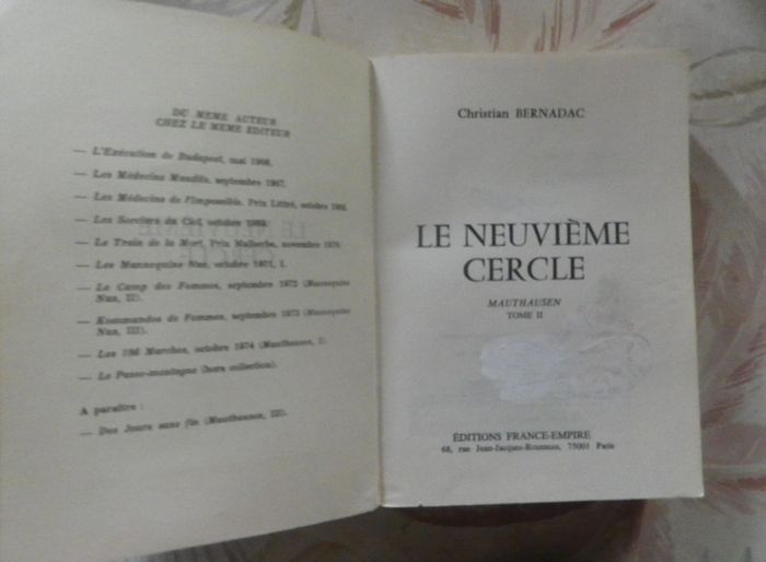 Le neuvième cercle par Christian Bernadac Ed. France Empire - photo numéro 6