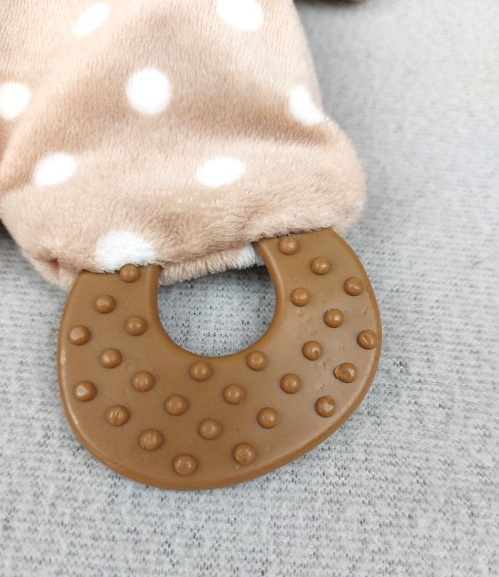 Doudou plat lion marron blanc ZD Trading Action anneau dentition - photo numéro 4