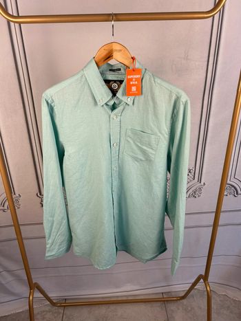 Chemise en lin Menthe Superdry L neuve
