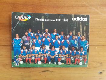 L'équipe de France 1991/1992 - Carte - Canal  + - Adidas