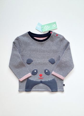 Obaïbi - Pull longues manches, col rond - Panda - Neuf avec étiquette ! (18 mois)