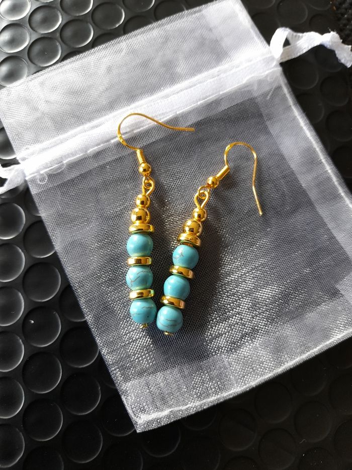 Boucles d'oreilles Turquoise - photo numéro 3