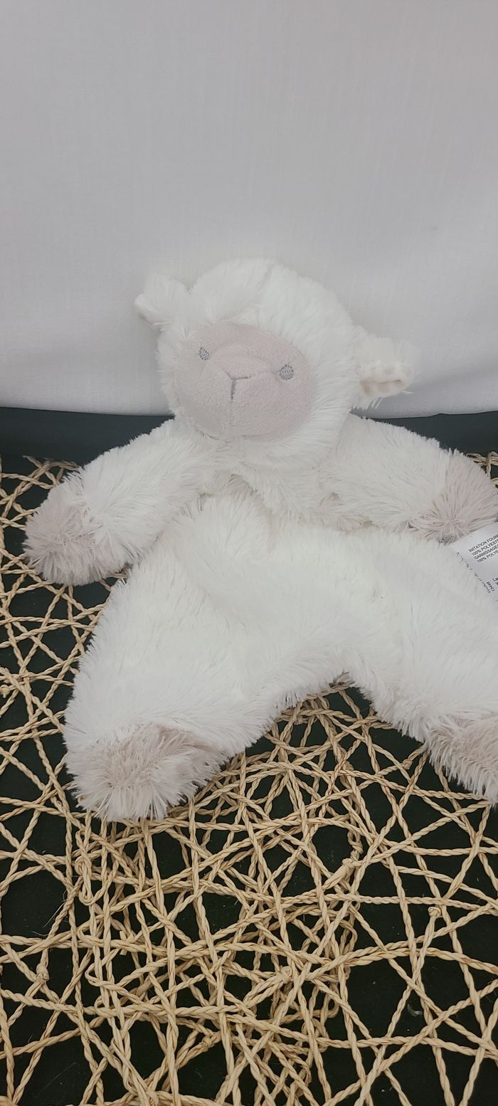 Mouton KIMBALOO (La Halle) doudou plat blanc - photo numéro 3