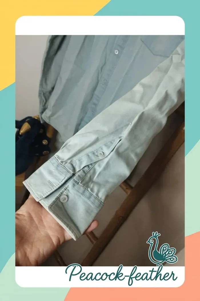 Chemise jean clair délavée M homme Celio - photo numéro 7