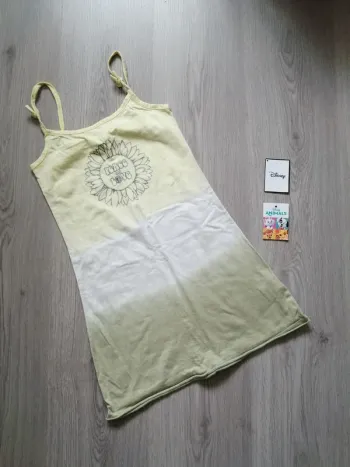 Robe tie and dye tricolore à fines bretelles imprimé fleur / in extenso / (8ans)