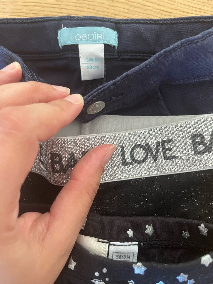 Lot de pantalon bébé fille 3 mois - photo numéro 5