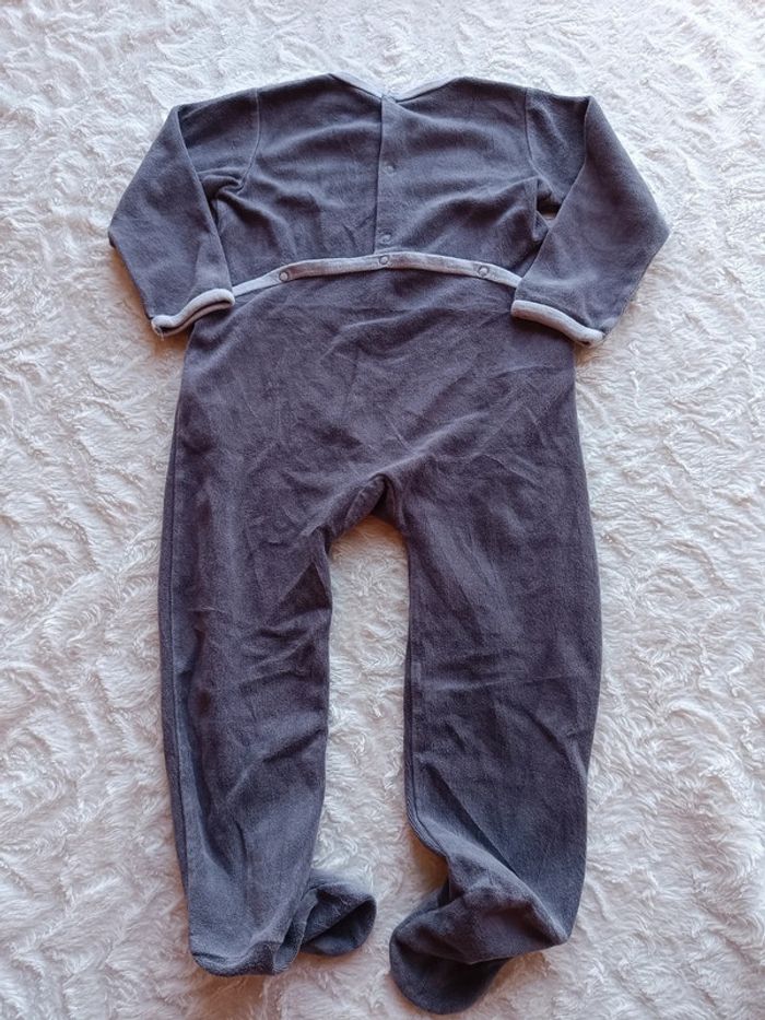 Pyjama grenouillère velours Garçon 24 mois Little gentleman bretelles Gémo - photo numéro 8