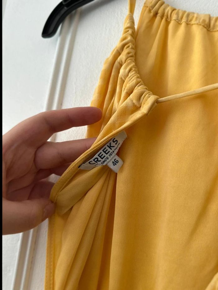 Robe midi sans manches dos nu jaune taille 46 Creeks - photo numéro 6