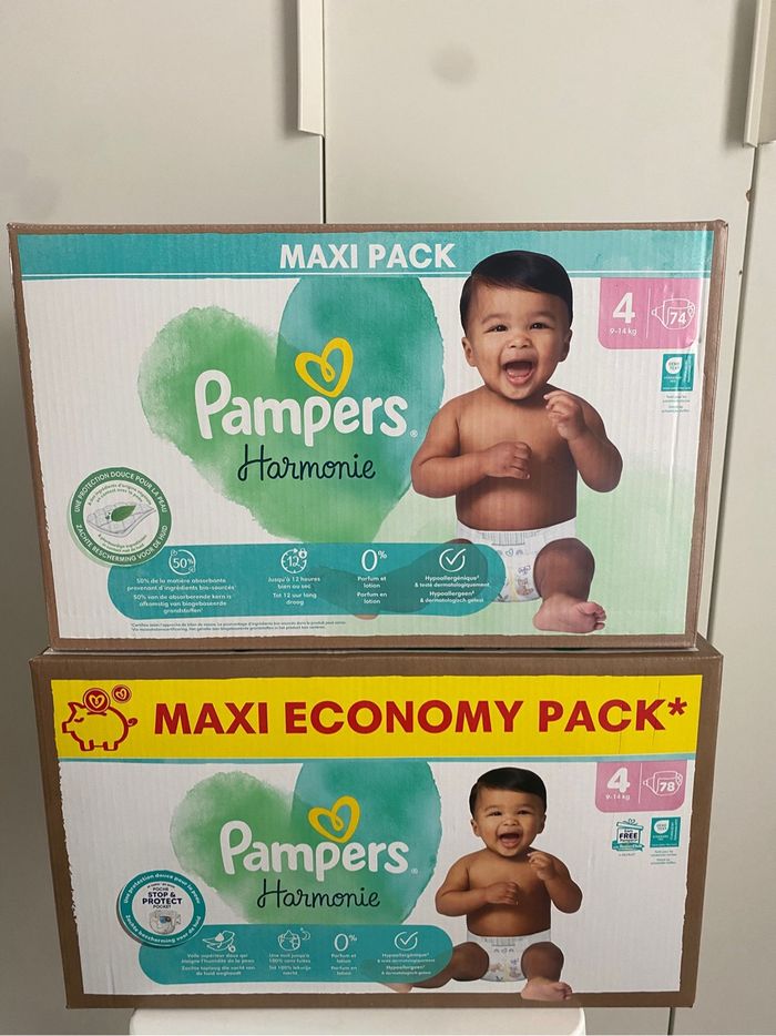 152 couches Pampers harmonie taille 4