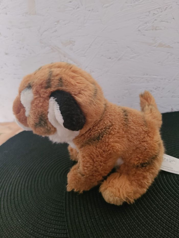 doudou peluche tigre bébé playkids assis fauve - photo numéro 2