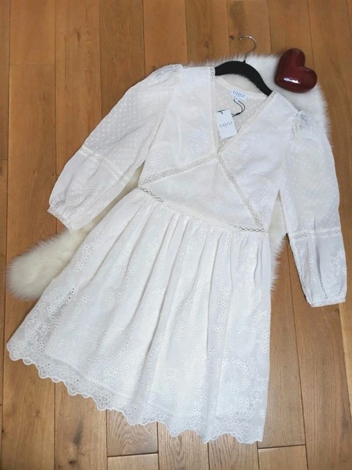 😍 Tres belle robe d'été Roma Ecru signé Claudie Pierlot | taille 36 | prix boutique 265€ 😍 - photo numéro 8